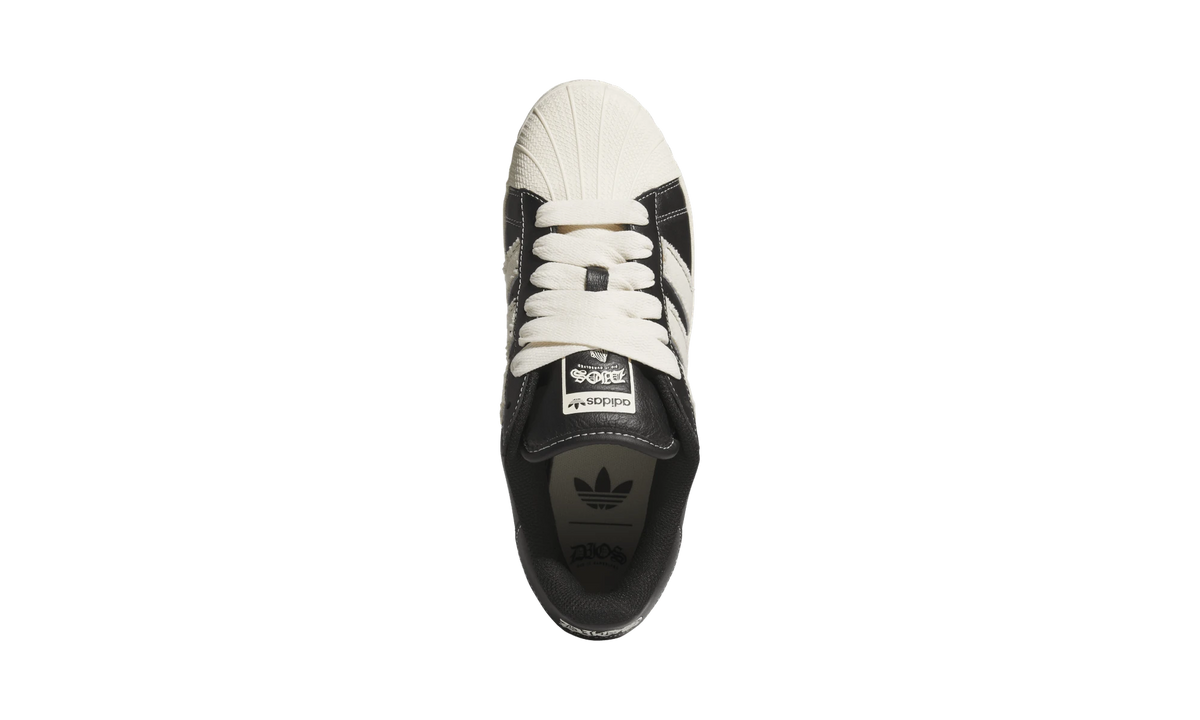 Overkicks - Adidas Superstar XLG DIOS Black Cream White (HQ7248) - par completo