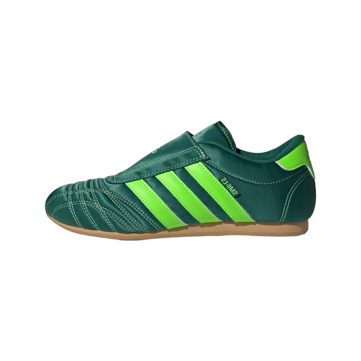 Overkicks - Adidas Taekwondo Collegiate Green Solar Green Gum (Womens) (JQ8210) - vista lateral