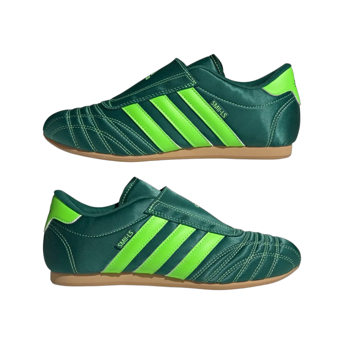 Overkicks - Adidas Taekwondo Collegiate Green Solar Green Gum (Womens) (JQ8210) - detalle lateral interior