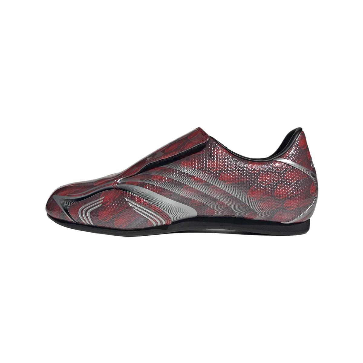 Overkicks - Adidas Taekwondo F50 Better Scarlet Silver Metallic (IH6859) - detalle talon