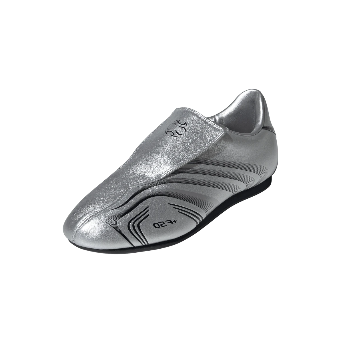 Overkicks - Adidas Taekwondo F50 Silver Metallic Black (IH1873) - vista trasera