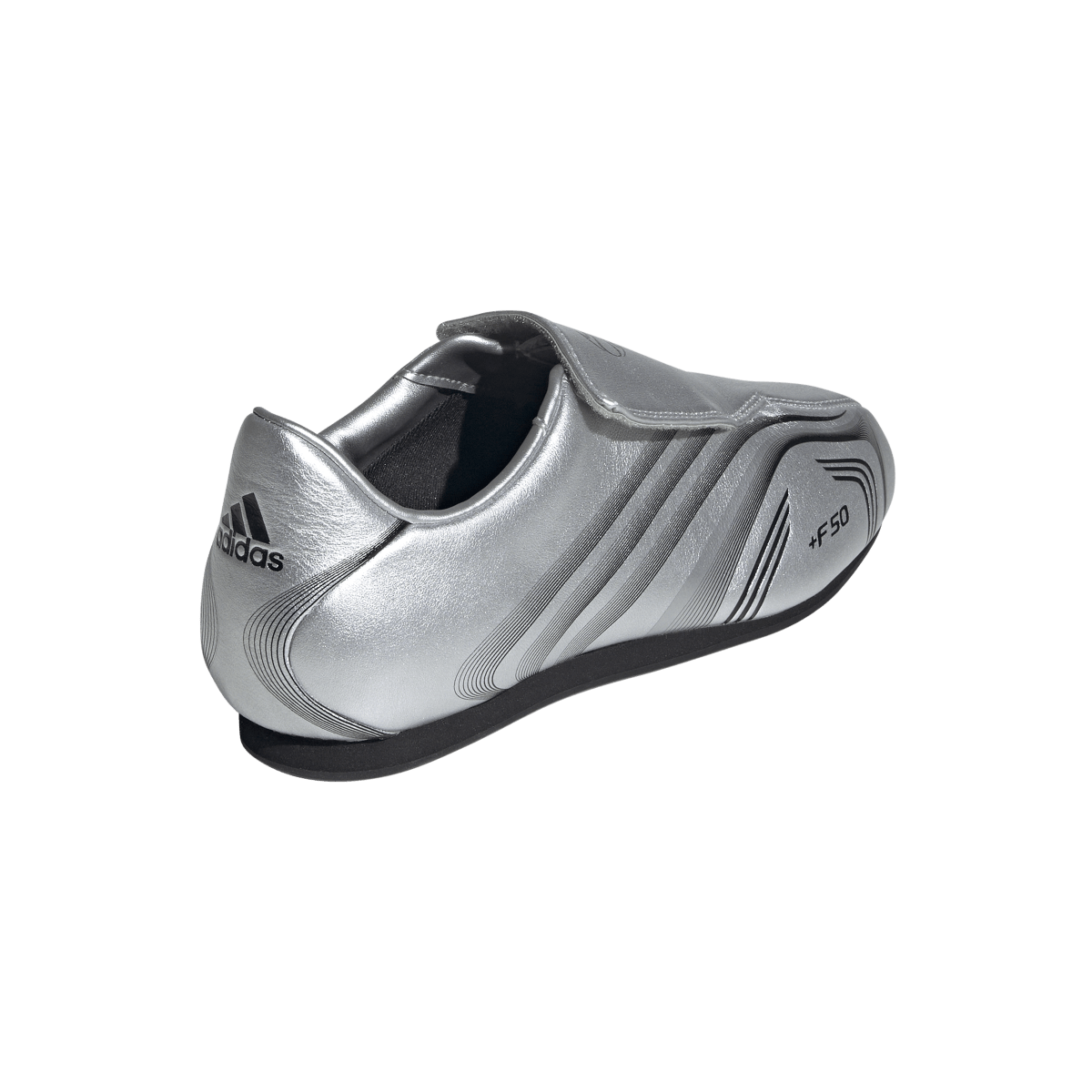 Overkicks - Adidas Taekwondo F50 Silver Metallic Black (IH1873) - vista superior