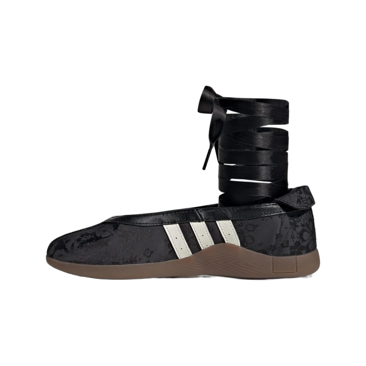 Overkicks - Adidas Taekwondo Mei Ballet Liberty London Black Floral Gum (IH6916) - detalle lateral interior