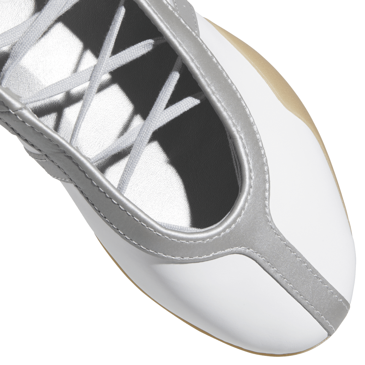 Overkicks - Adidas Taekwondo Mei Ballet White Silver Metallic (JQ6438) - detalle lateral interior