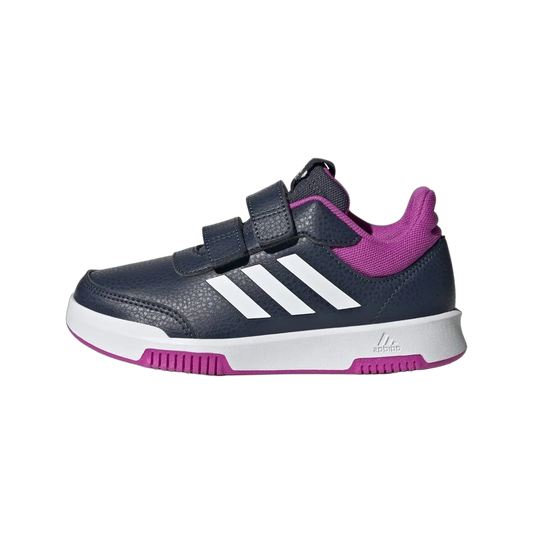 Overkicks - Adidas Tensaur Hook And Loop Shadow Navy Cloud White Flash Pink (GS) (JH9541) - vista lateral