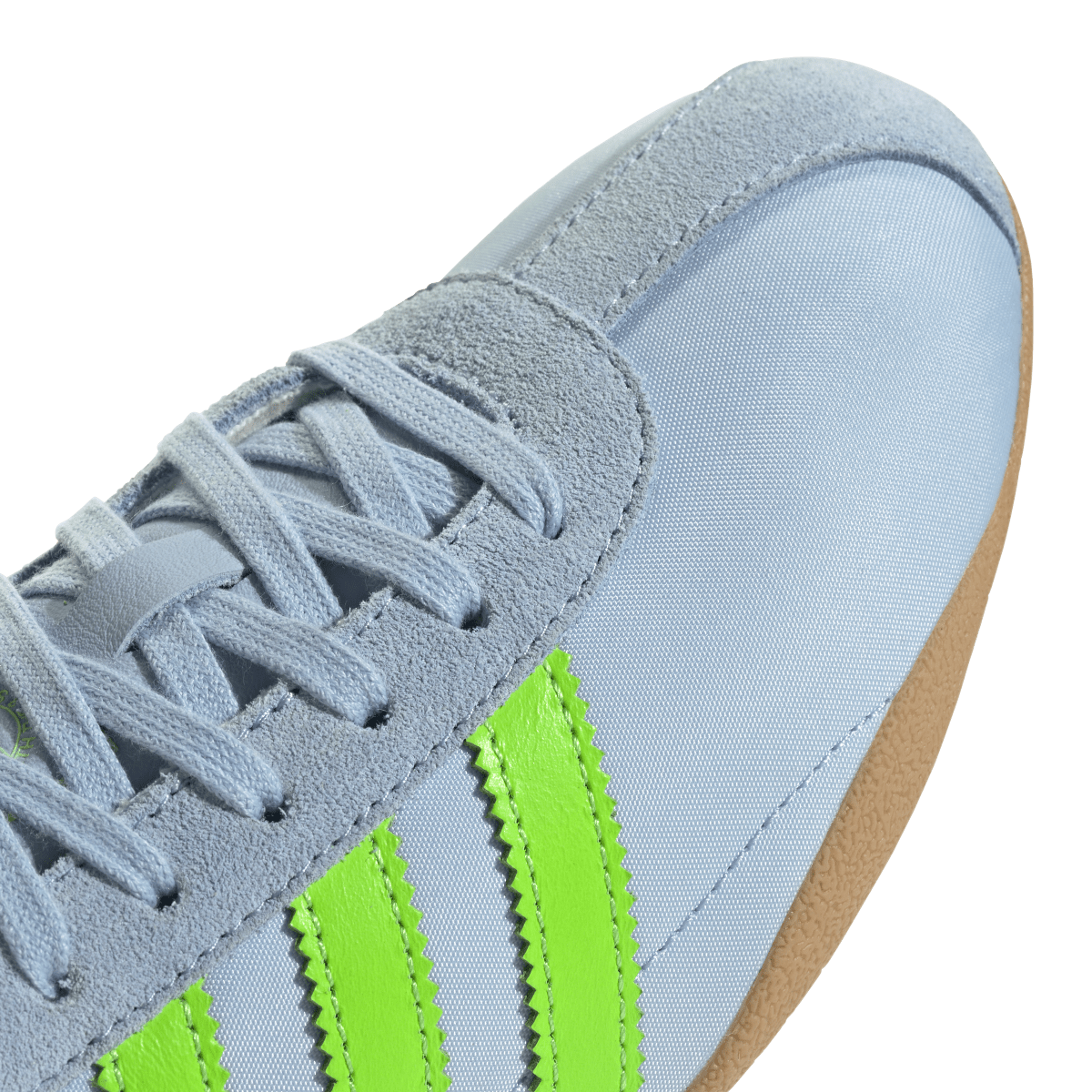 Overkicks - Adidas Tokyo Clear Sky Solar Green Gum (Womens) (JQ0582) - detalle lateral interior