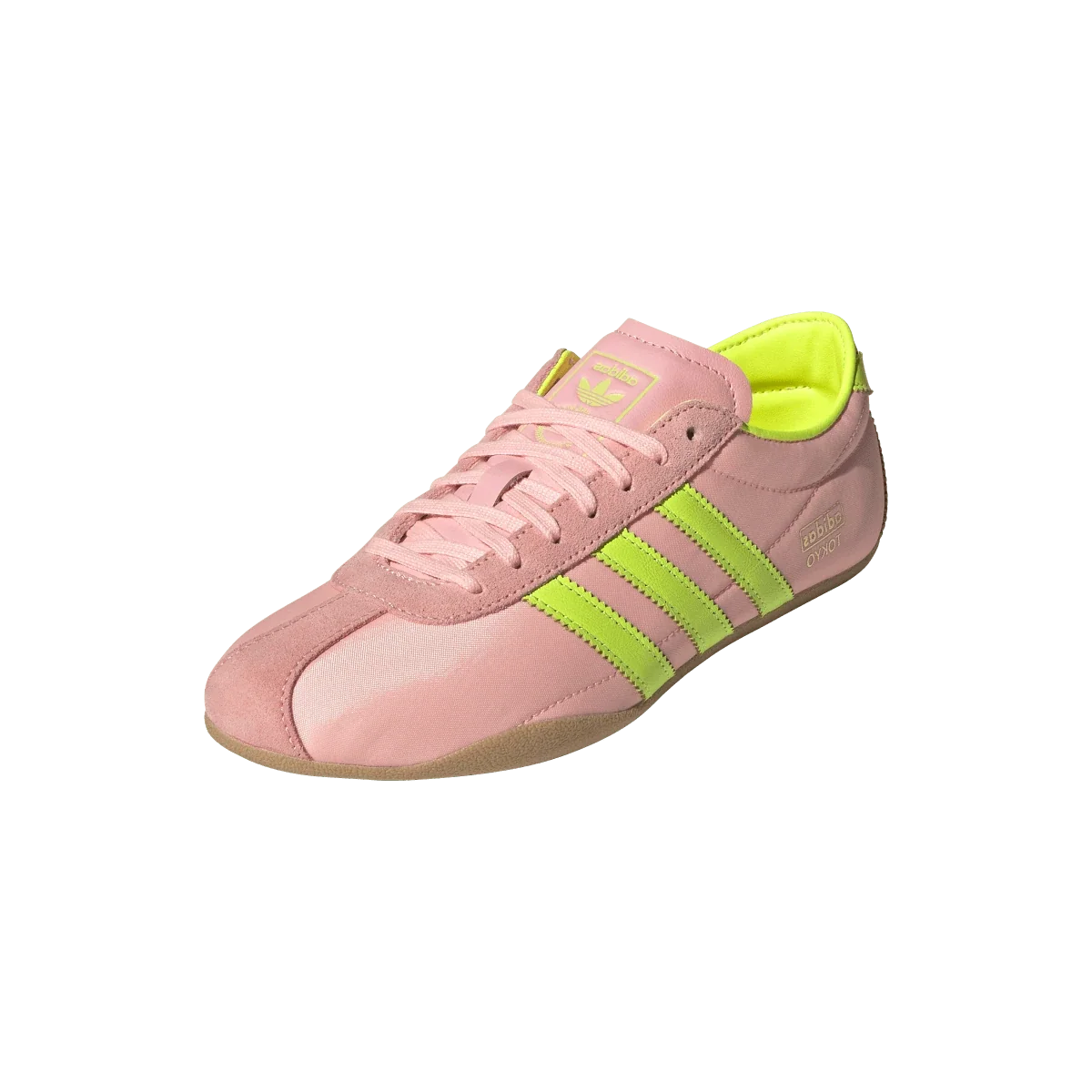 Overkicks - Adidas Tokyo Glow Pink Solar Yellow Gum (Womens) (JQ0584) - vista trasera