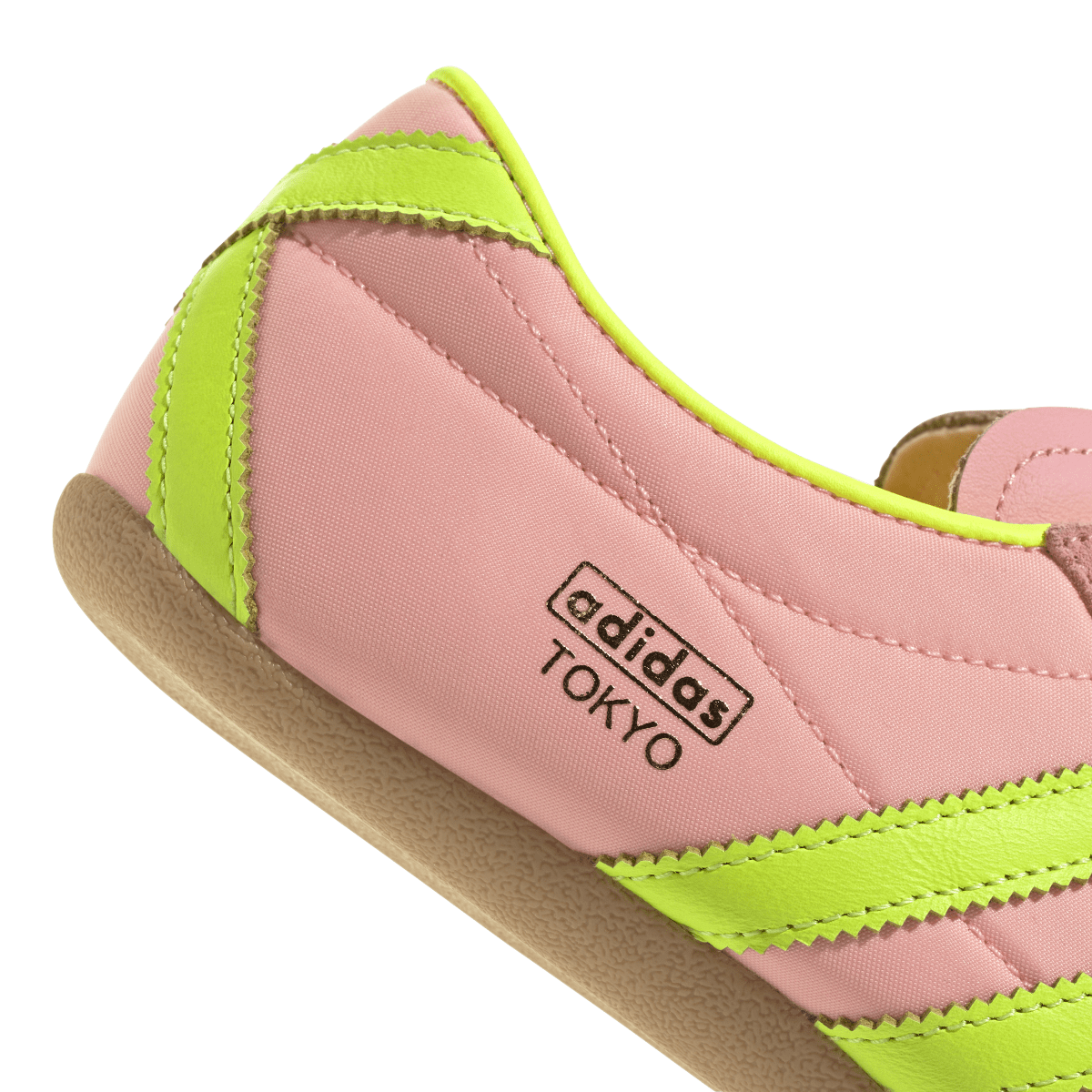 Overkicks - Adidas Tokyo Glow Pink Solar Yellow Gum (Womens) (JQ0584) - detalle lateral interior