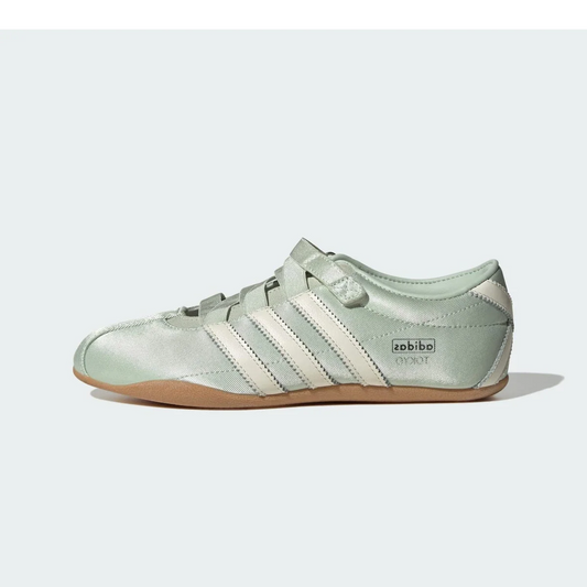 Overkicks - Adidas Tokyo Mary Jane Linen Green Off White (Womens) (KJ8377) - vista lateral