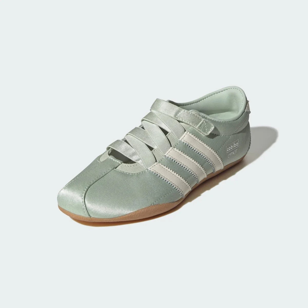 Overkicks - Adidas Tokyo Mary Jane Linen Green Off White (Womens) (KJ8377) - vista trasera