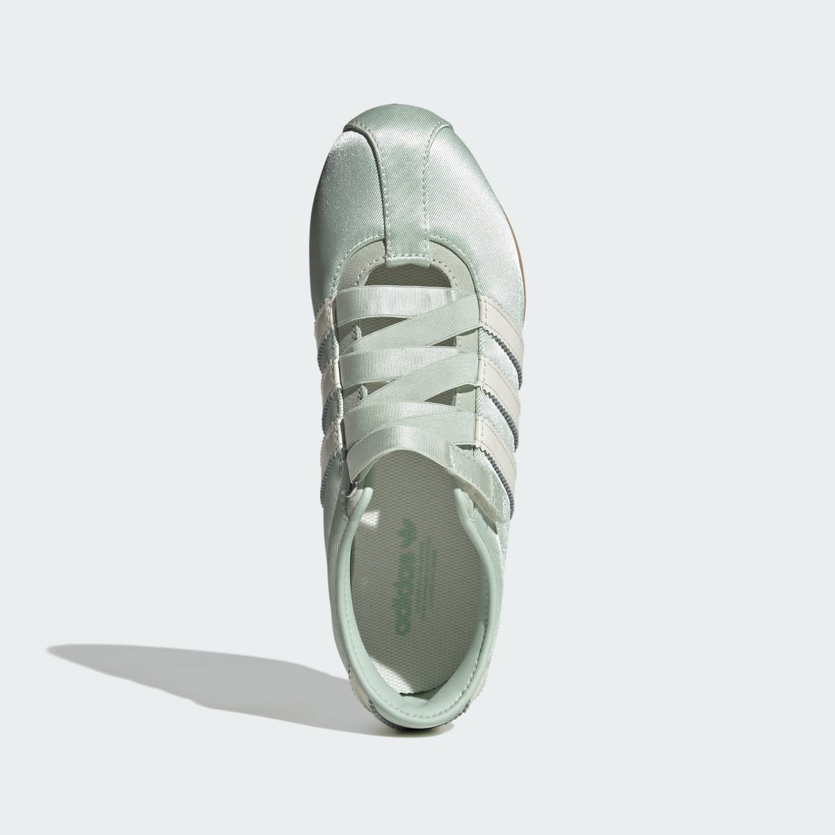 Overkicks - Adidas Tokyo Mary Jane Linen Green Off White (Womens) (KJ8377) - par completo
