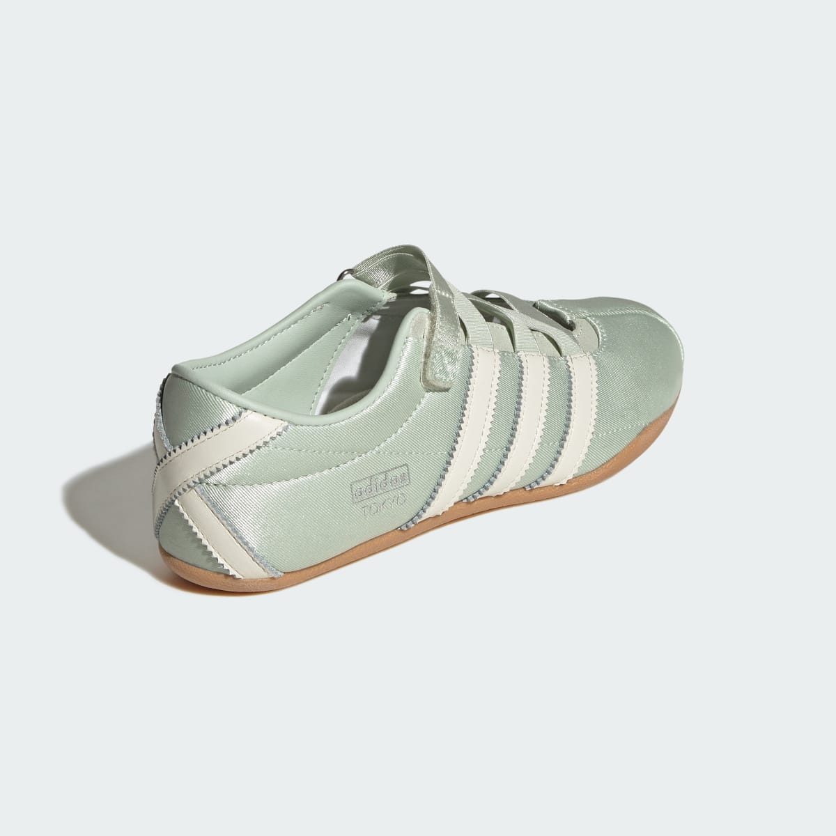 Overkicks - Adidas Tokyo Mary Jane Linen Green Off White (Womens) (KJ8377) - vista superior