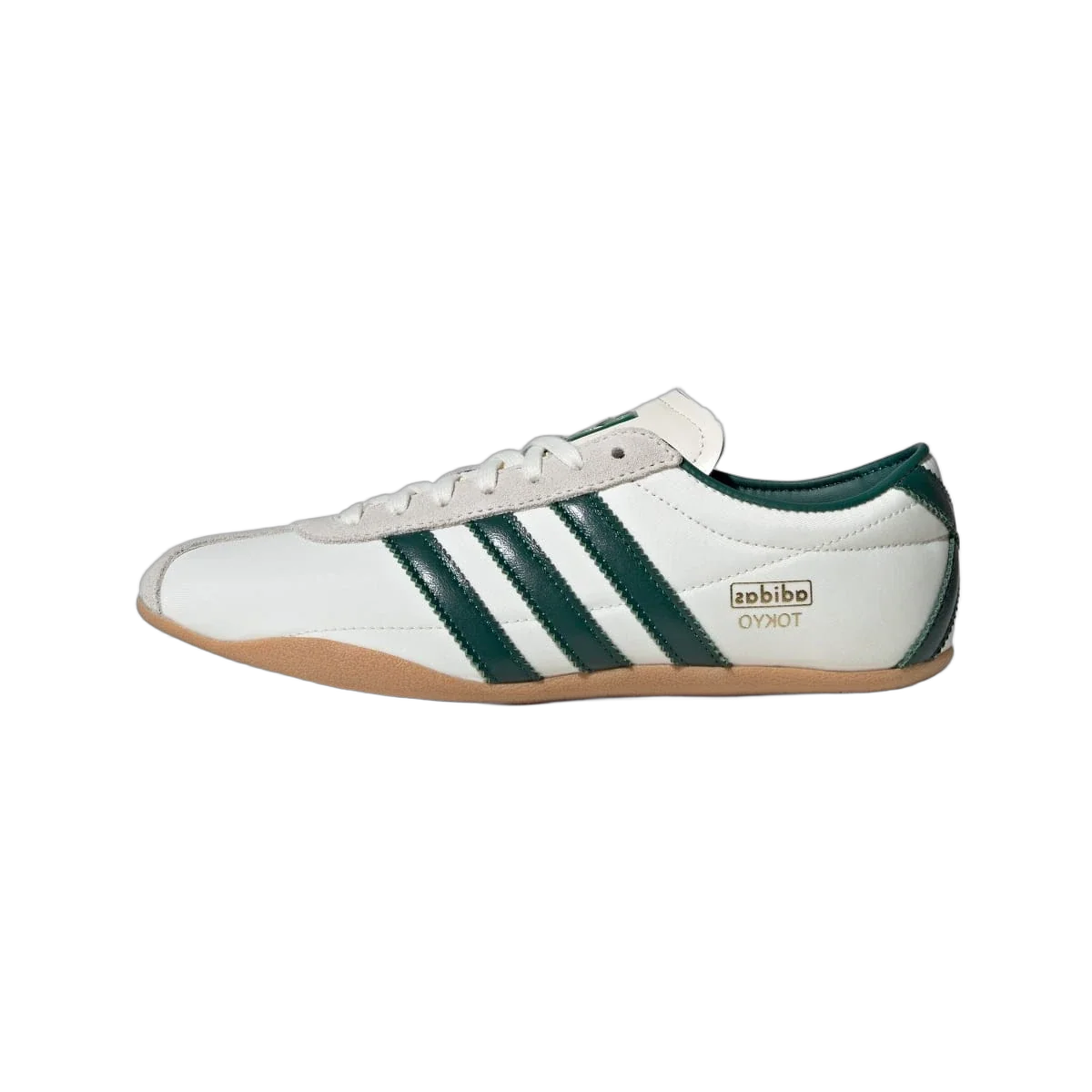 Overkicks - Adidas Tokyo Off White Collegiate Green Gold Metallic (Womens) (JP9705) - vista lateral