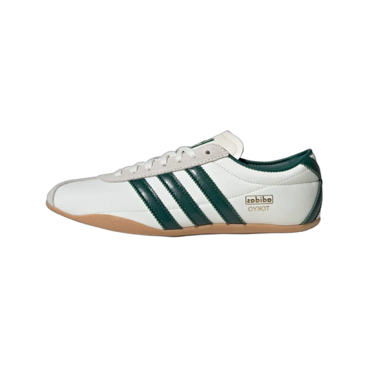 Overkicks - Adidas Tokyo Off White Collegiate Green Gold Metallic (Womens) (JP9705) - vista lateral