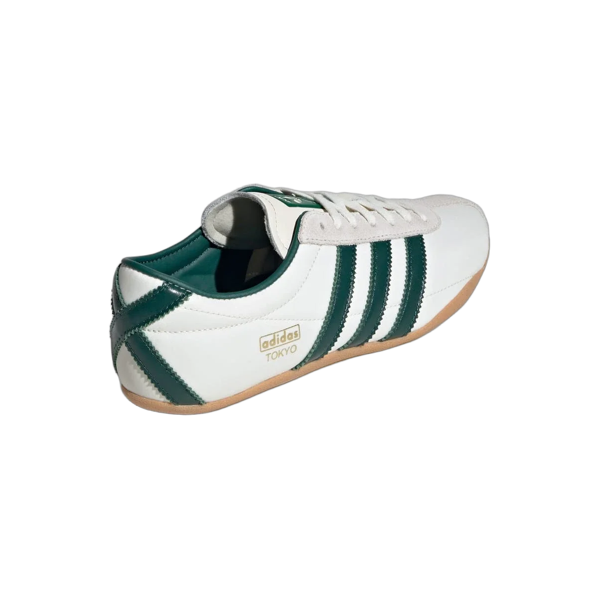 Overkicks - Adidas Tokyo Off White Collegiate Green Gold Metallic (Womens) (JP9705) - vista superior