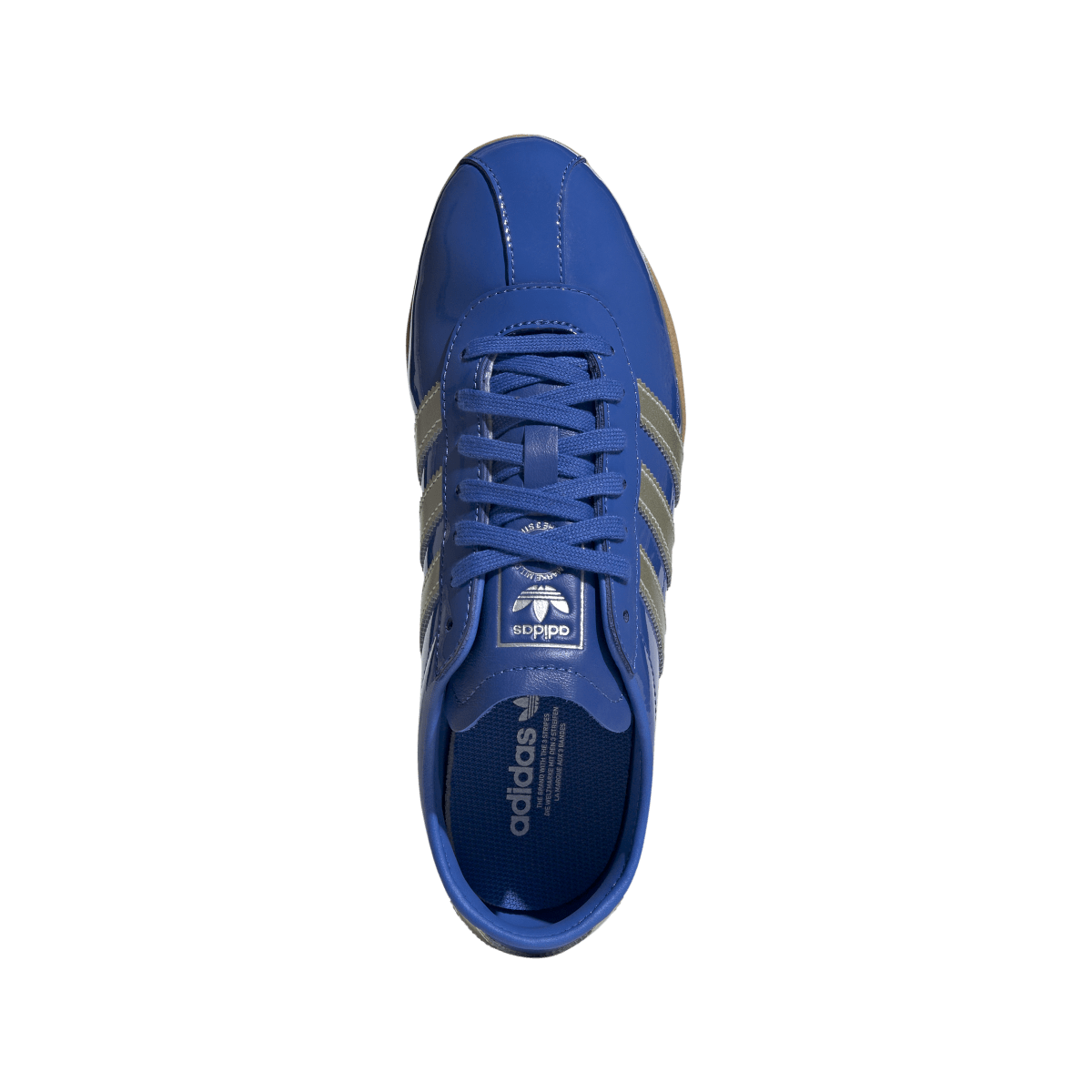 Overkicks - Adidas Tokyo Patent Blue Alumina (Womens) (JQ0595) - par completo