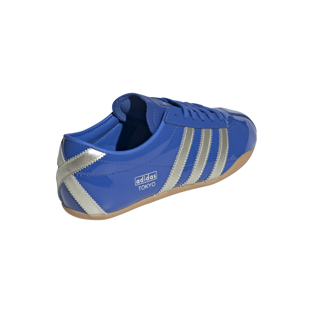 Overkicks - Adidas Tokyo Patent Blue Alumina (Womens) (JQ0595) - vista superior