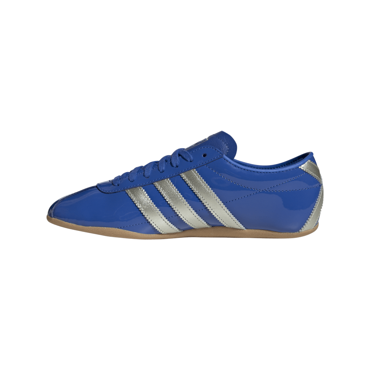Overkicks - Adidas Tokyo Patent Blue Alumina (Womens) (JQ0595) - detalle talon