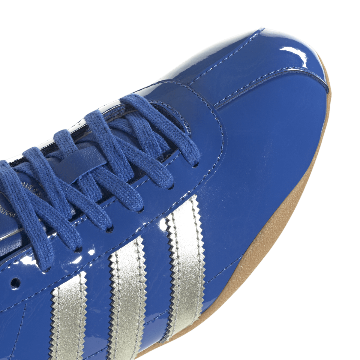 Overkicks - Adidas Tokyo Patent Blue Alumina (Womens) (JQ0595) - detalle
