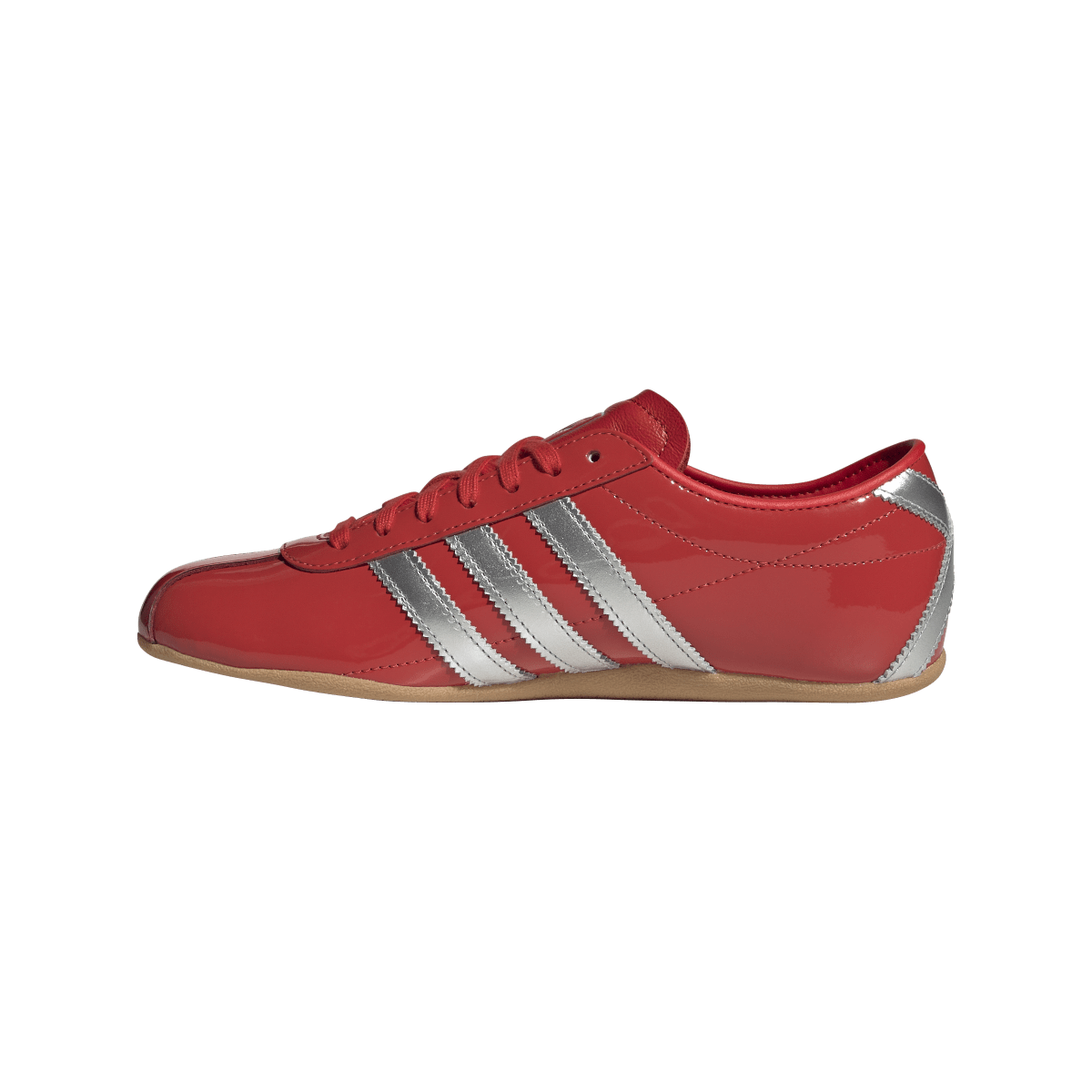 Overkicks - Adidas Tokyo Patent Red Silver Metallic (Womens) (JQ0596) - detalle talon