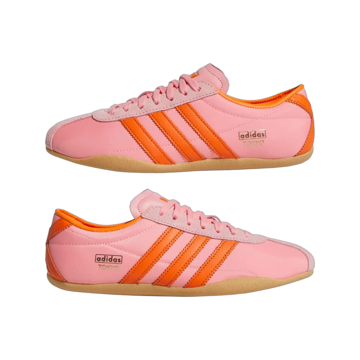 Overkicks - Adidas Tokyo Semi Pink Spark Orange Gold Metallic (Womens) (JI3297) - detalle lateral interior