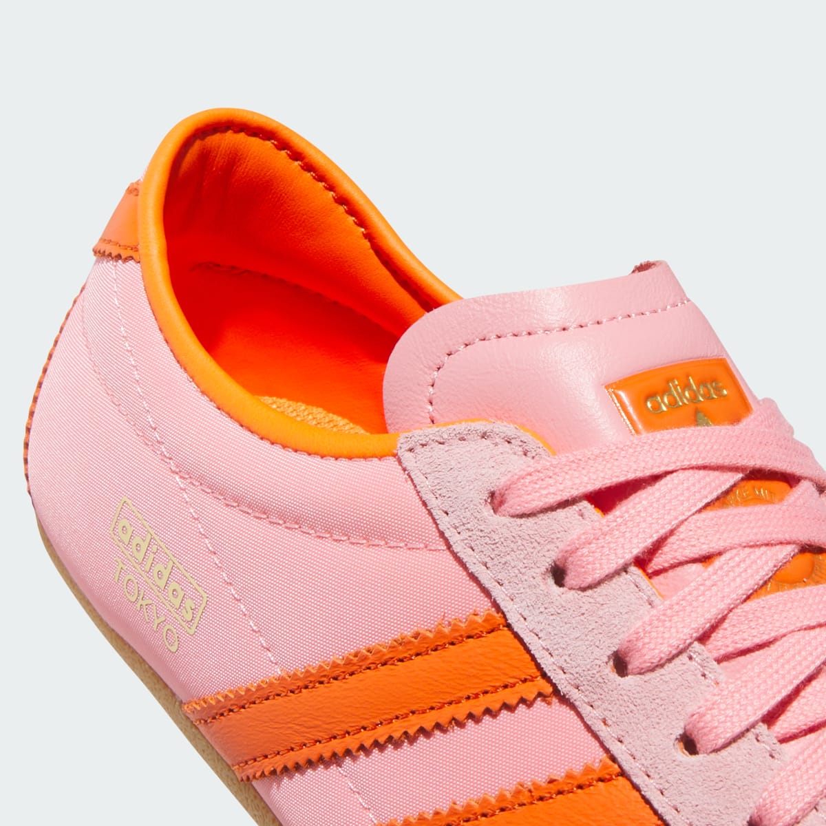 Overkicks - Adidas Tokyo Semi Pink Spark Orange Gold Metallic (Womens) (JI3297) - detalle