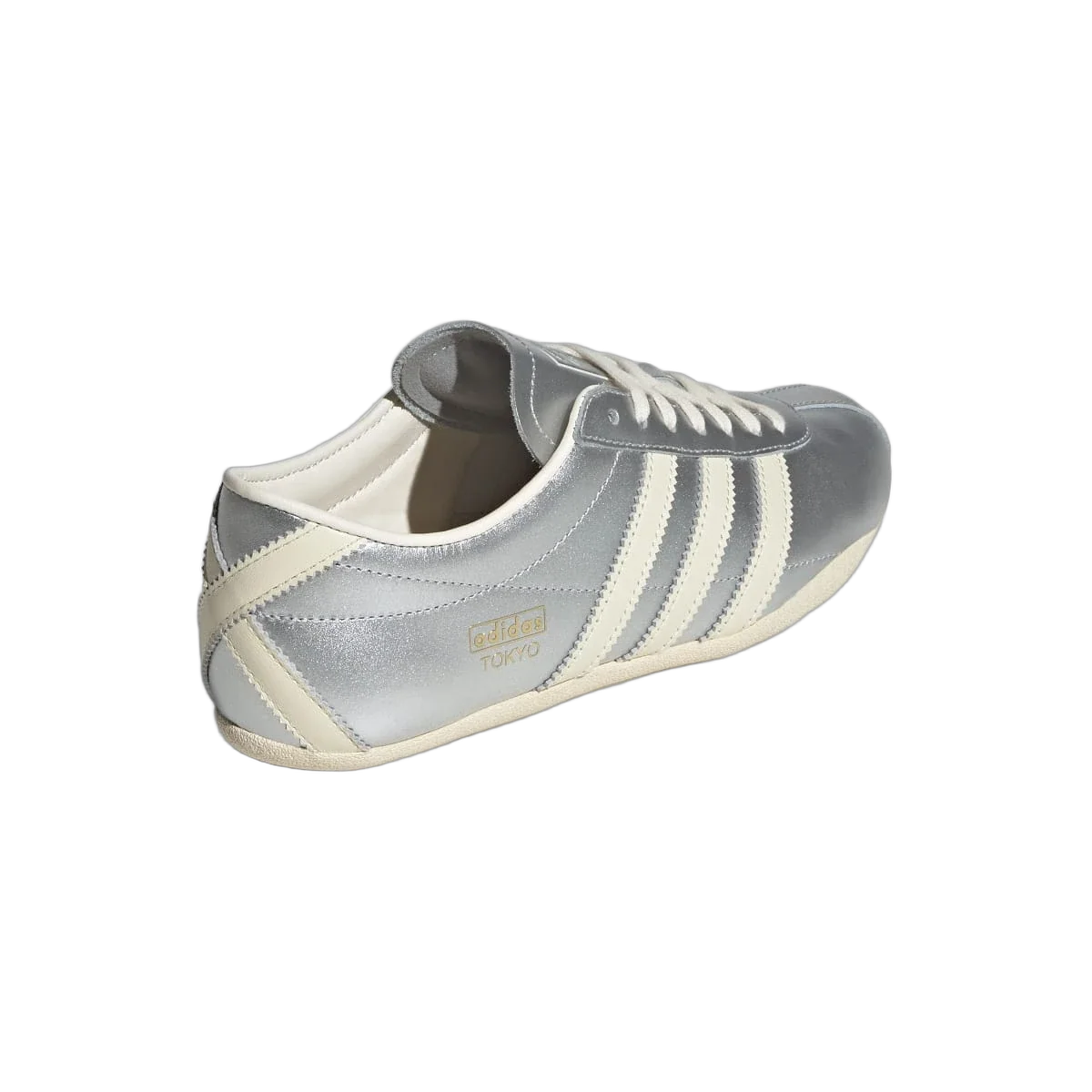 Overkicks - Adidas Tokyo Silver Metallic Cream White (Womens) (JQ0593) - vista superior
