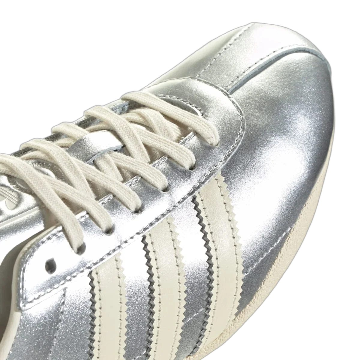 Overkicks - Adidas Tokyo Silver Metallic Cream White (Womens) (JQ0593) - detalle