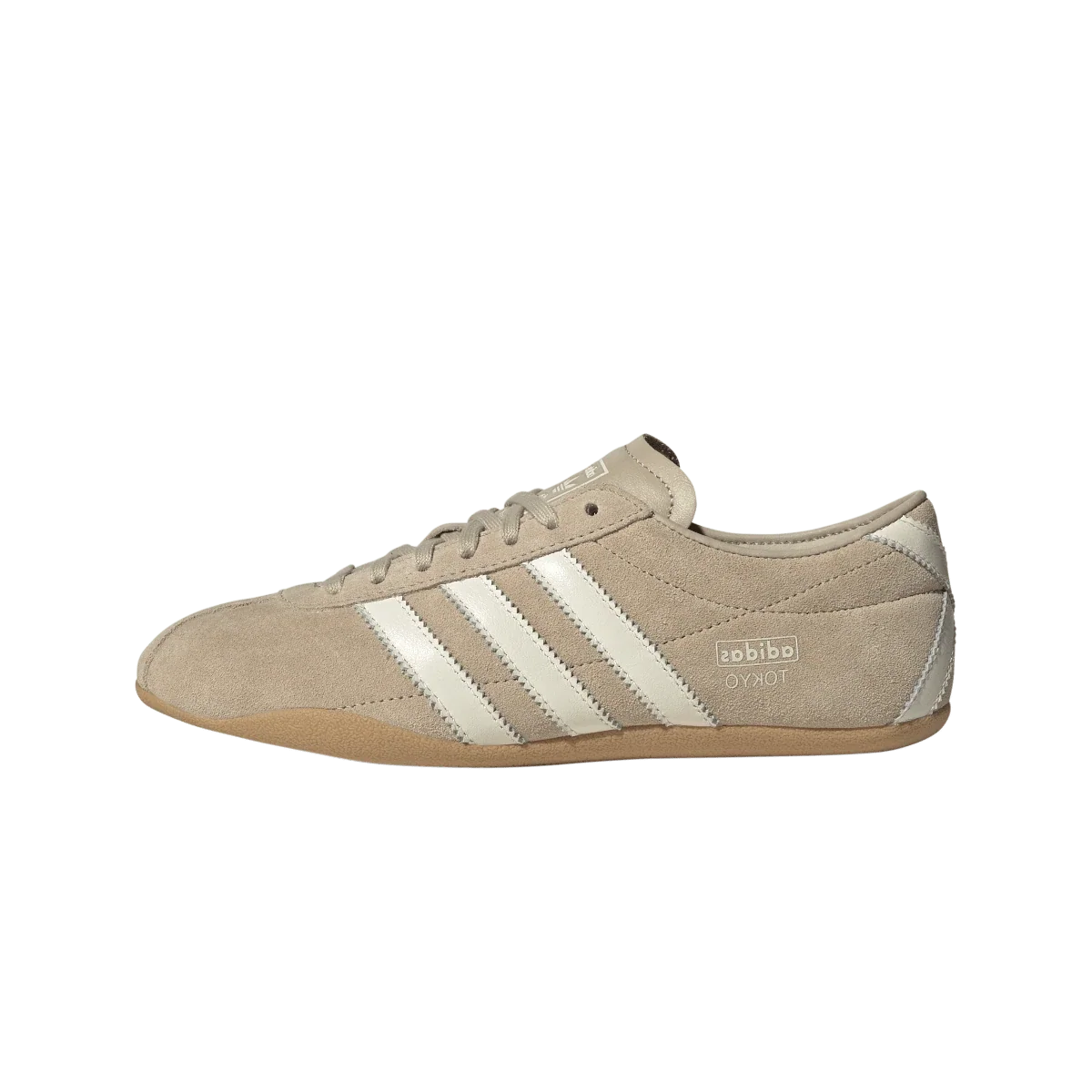 Overkicks - Adidas Tokyo Stone Khaki Off White Gum (Womens) (KI3583) - vista lateral
