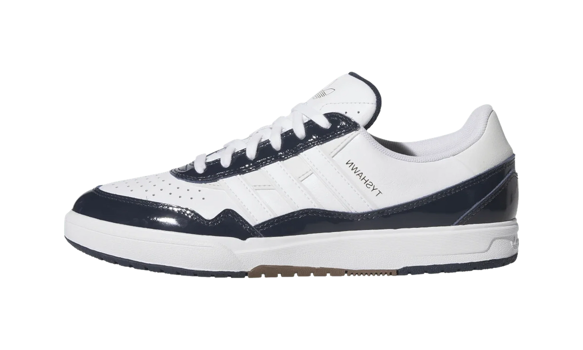 Overkicks - Adidas Tyshawn II White Collegiate Navy (JQ1131) - vista lateral