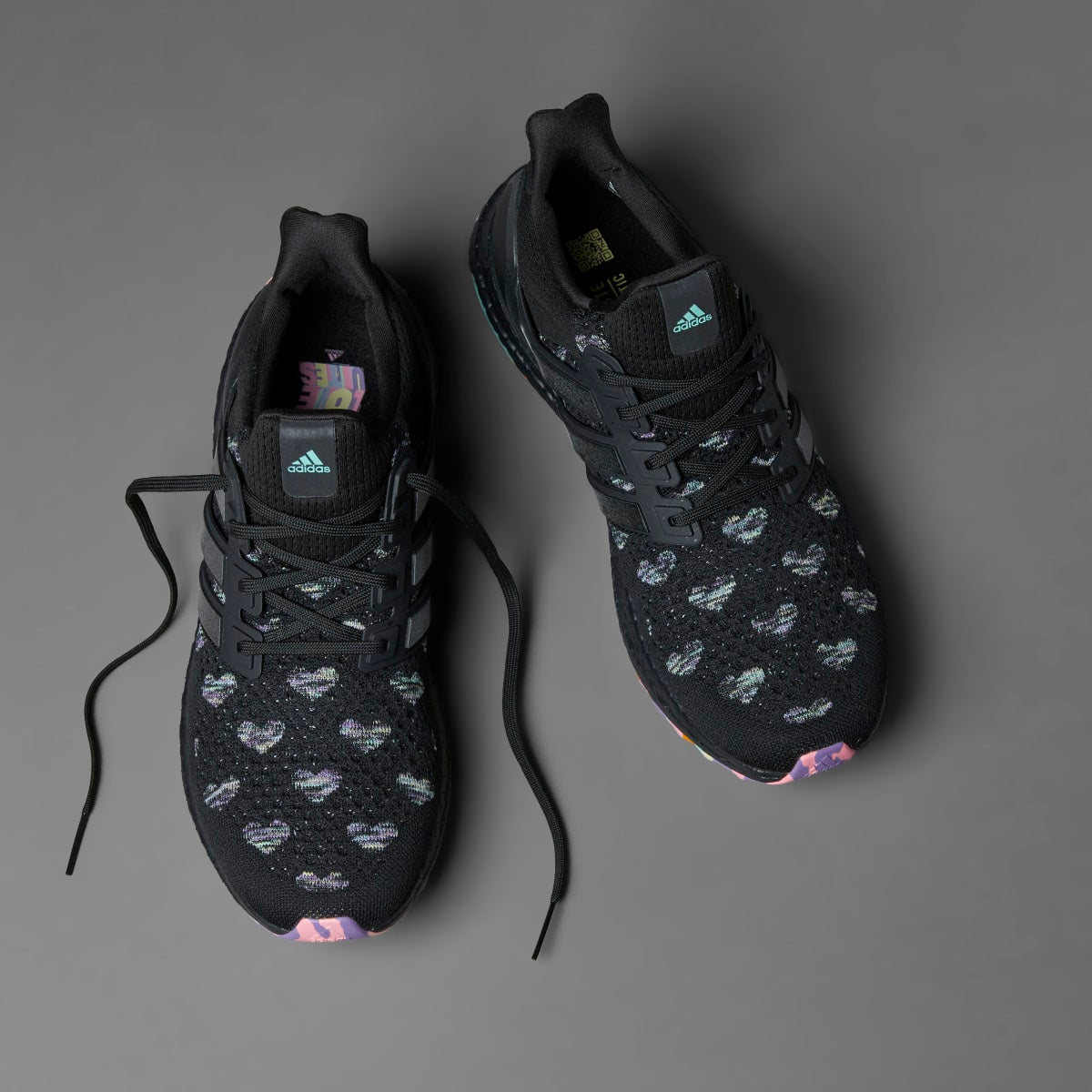 Overkicks - Adidas Ultra Boost 1.0 DNA Valentines Day Black (2023) (HQ6174) - detalle suela