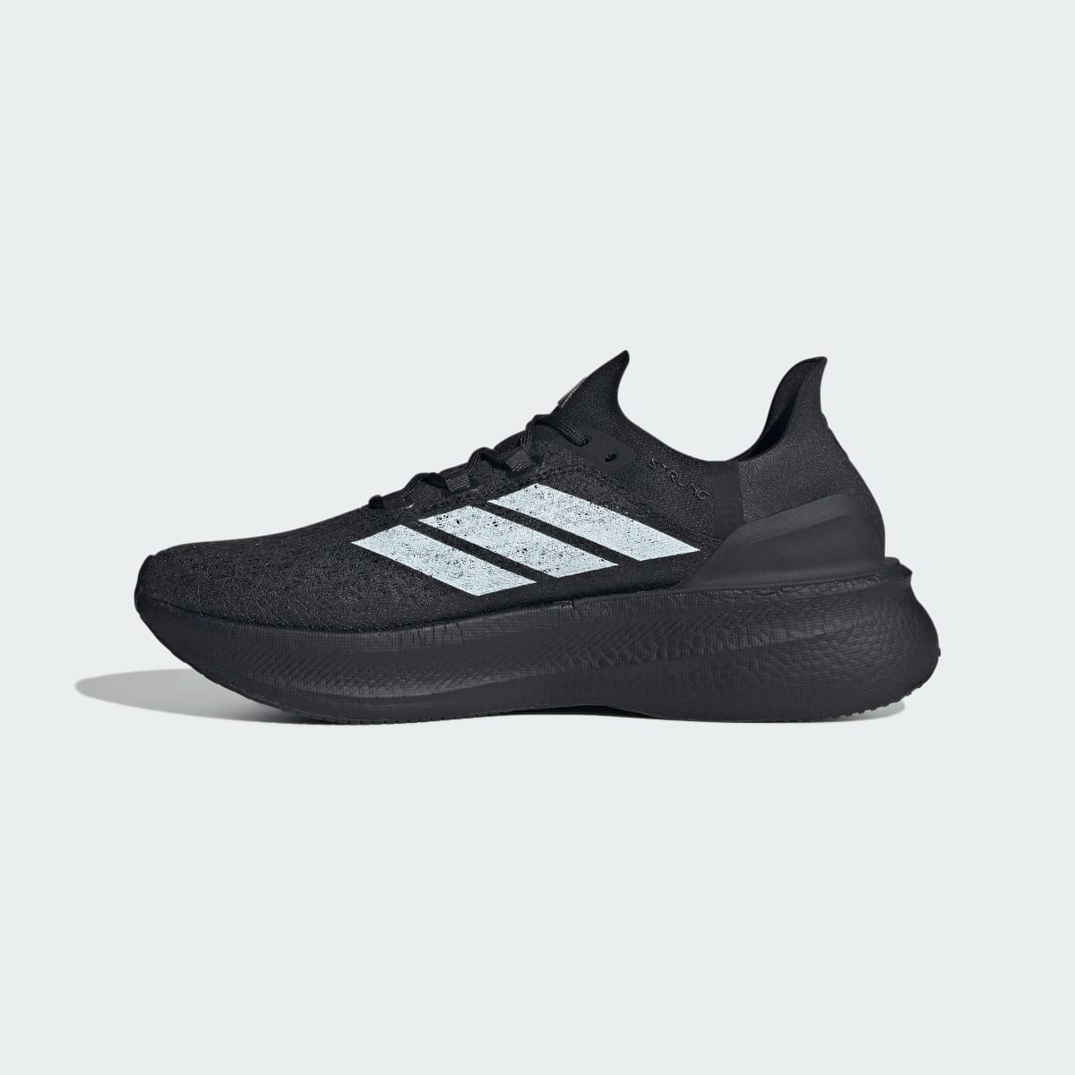 Overkicks - Adidas Ultra Boost 5 Strung Core Black Cloud White Iron Metallic (JQ2941) - detalle talon