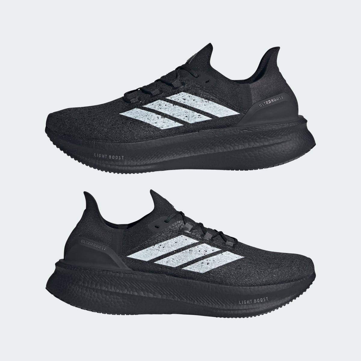 Overkicks - Adidas Ultra Boost 5 Strung Core Black Cloud White Iron Metallic (JQ2941) - detalle lateral interior