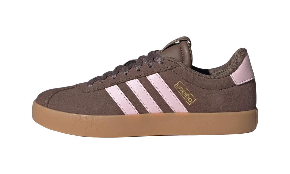 Overkicks - Adidas VL Court 3.0 Earth Strata Clear Pink (Womens) (IH6516) - vista lateral