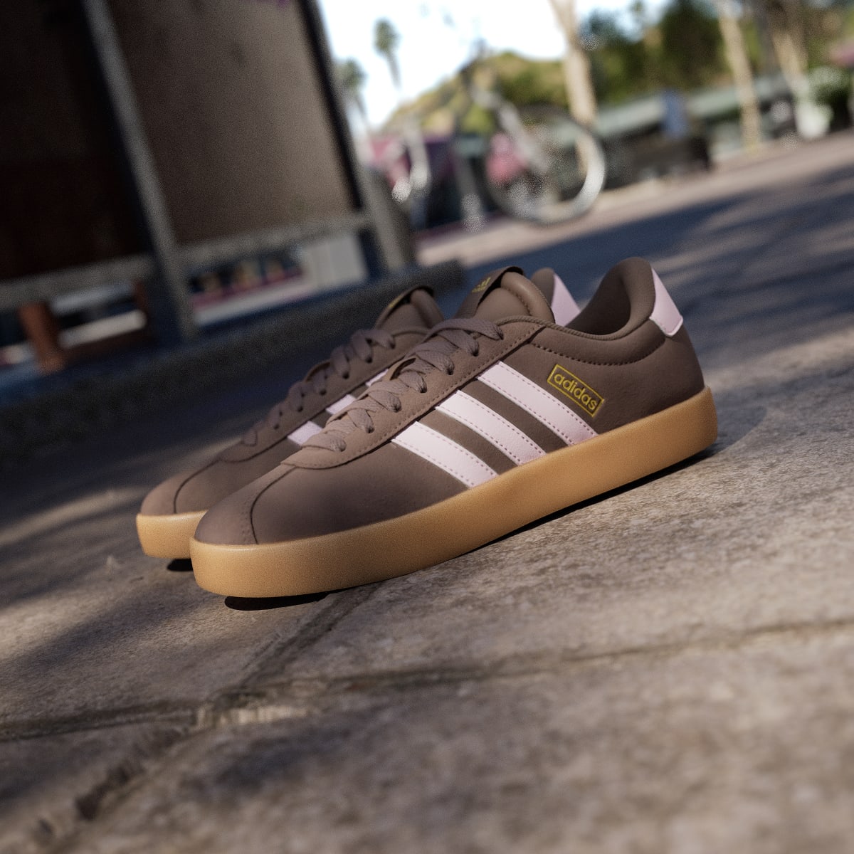 Overkicks - Adidas VL Court 3.0 Earth Strata Clear Pink (Womens) (IH6516) - detalle lateral interior