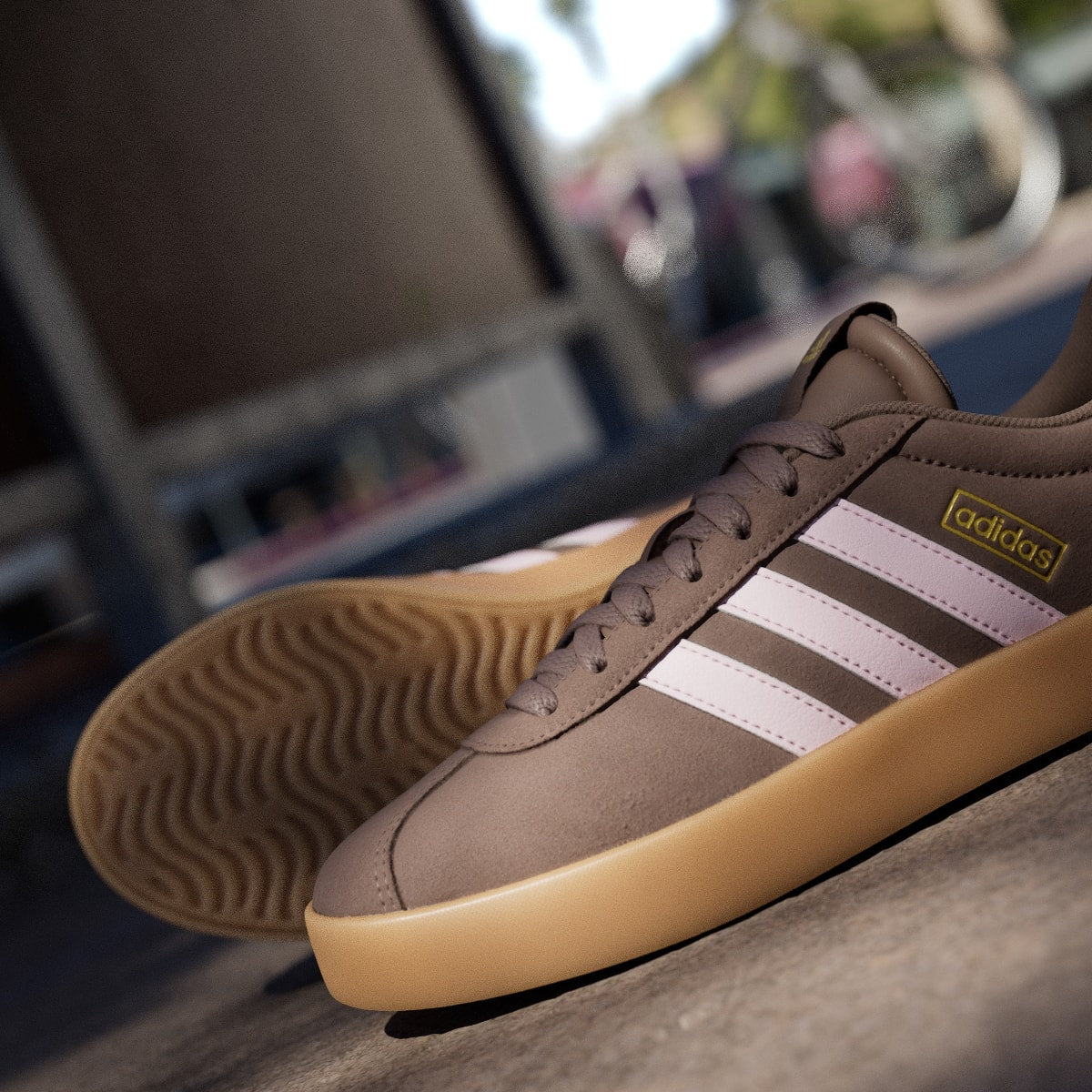Overkicks - Adidas VL Court 3.0 Earth Strata Clear Pink (Womens) (IH6516) - detalle