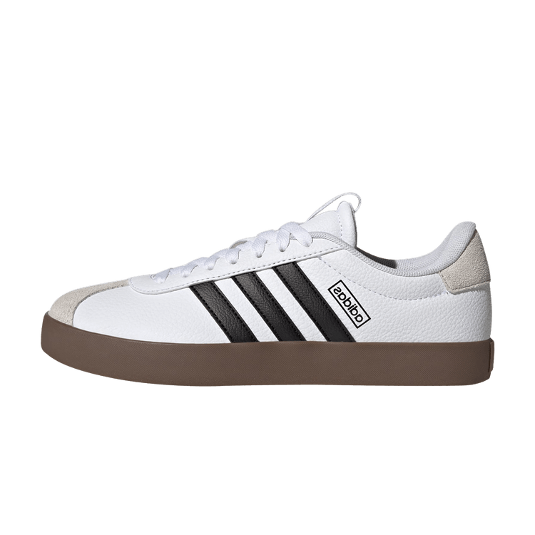 Overkicks - Adidas VL Court 3.0 Cloud White Core Black Grey One (Women's) (ID8797) - vista lateral