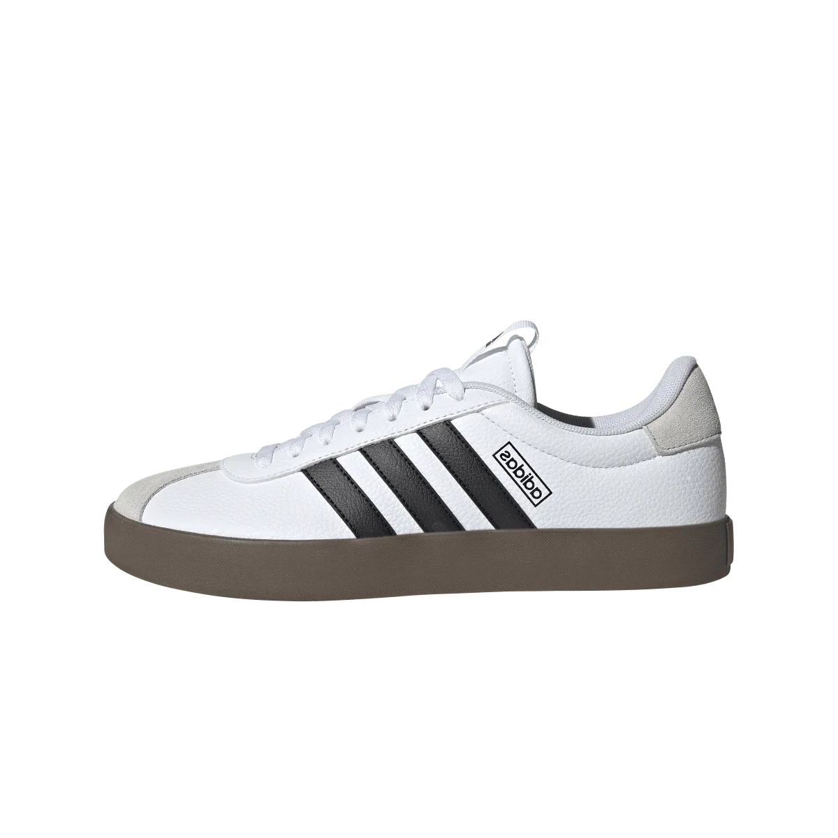 Overkicks - Adidas Vl Court 3.0 Cloud White Core Black Grey (ID6285) - vista lateral