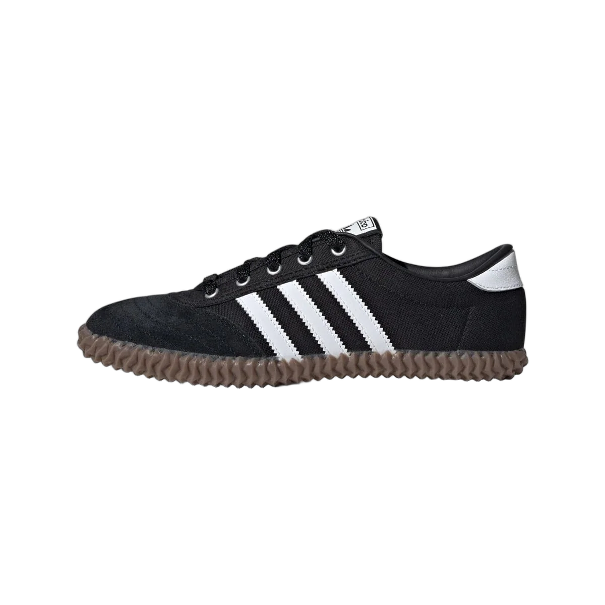 Overkicks - Adidas Volley Plimsole Core Black Cloud White Gum (Womens) (JR6016) - vista lateral