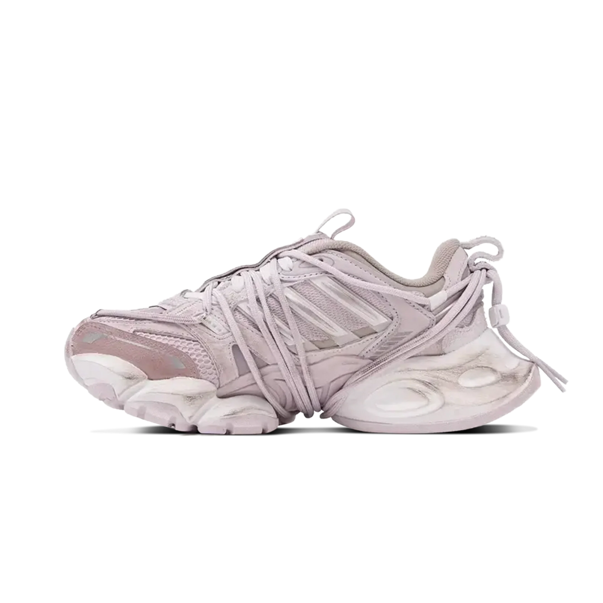 Overkicks - Adidas XLG Runner Deluxe 2.0 Grey Metallic Crystal White (KZ7203) - vista lateral