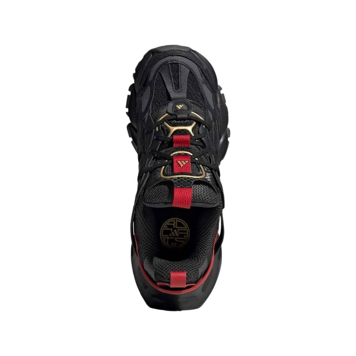 Overkicks - Adidas XLG Runner Deluxe Black Gold Metallic Red (JQ2974) - vista trasera