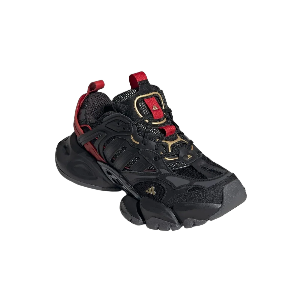 Overkicks - Adidas XLG Runner Deluxe Black Gold Metallic Red (JQ2974) - detalle suela