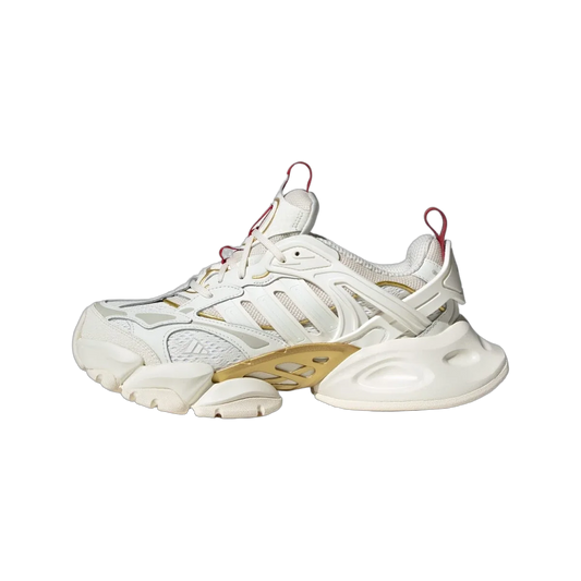 Overkicks - Adidas XLG Runner Deluxe Off White Gold Metallic Red (JQ2973) - vista lateral