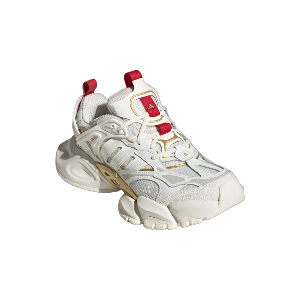 Overkicks - Adidas XLG Runner Deluxe Off White Gold Metallic Red (JQ2973) - detalle suela