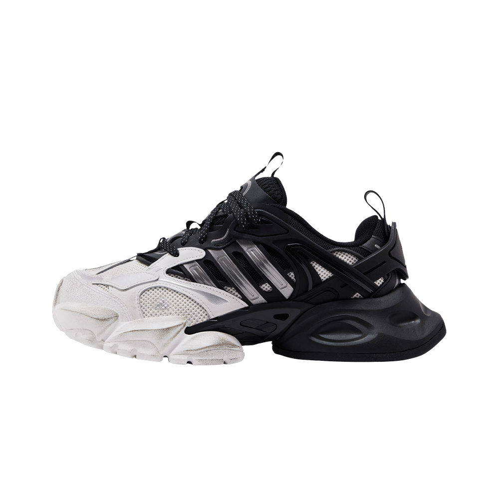 Overkicks - Adidas XLG Runner Deluxe White Black (JR0861) - vista lateral