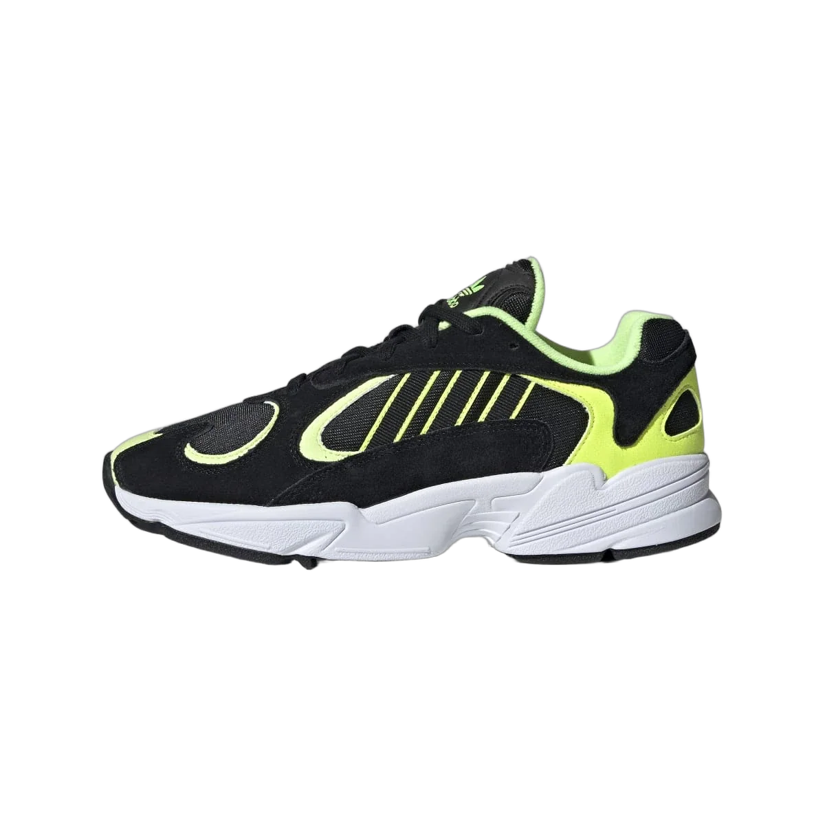 Overkicks - Adidas Yung-1 Core Black Hi Res Yellow (EE5317) - vista lateral