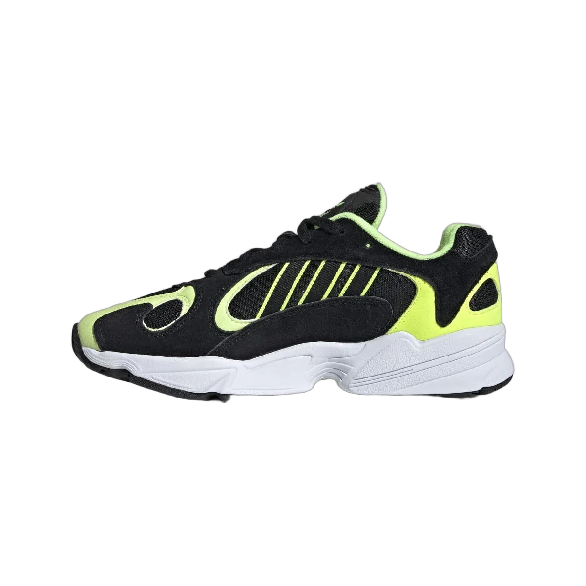 Overkicks - Adidas Yung-1 Core Black Hi Res Yellow (EE5317) - detalle talon