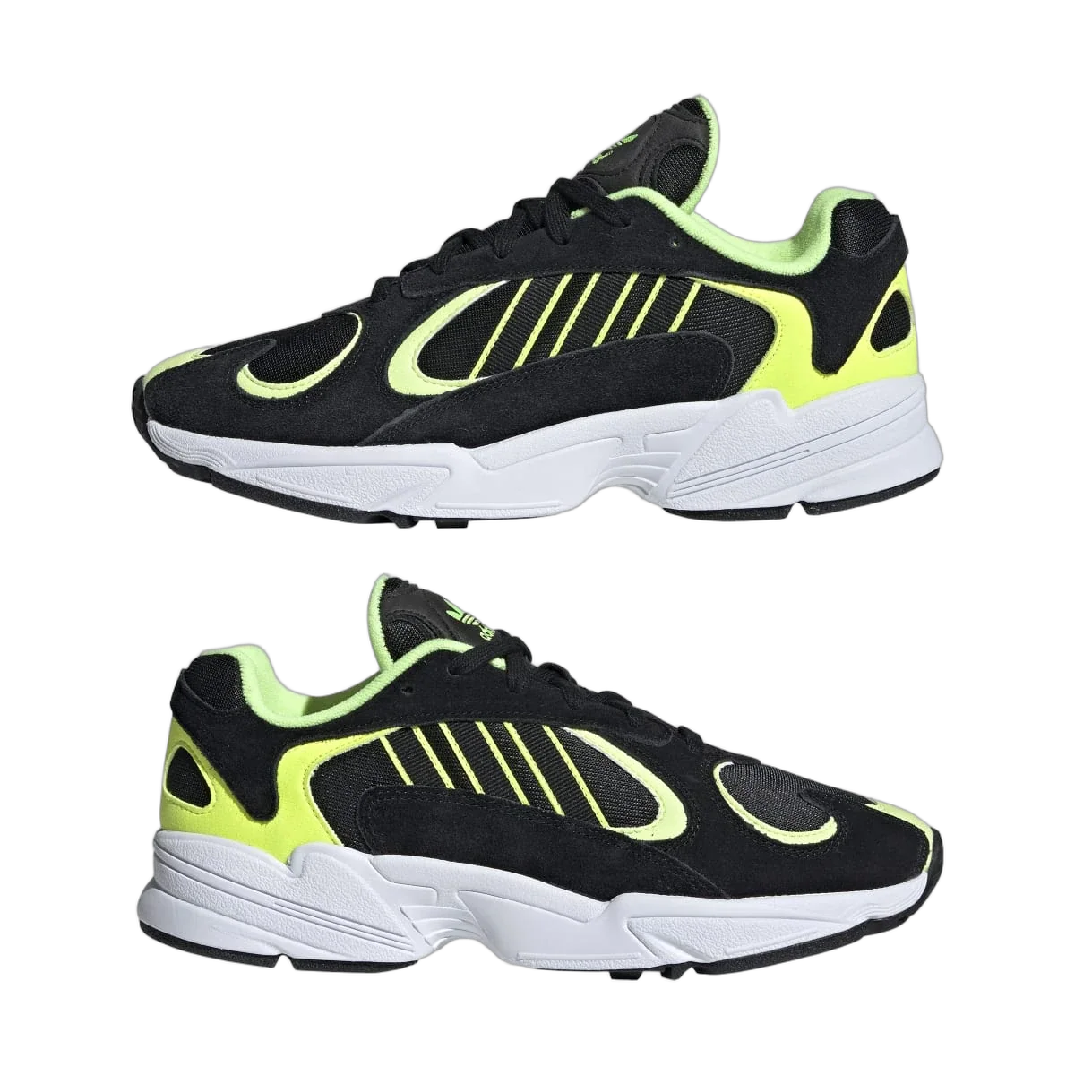 Overkicks - Adidas Yung-1 Core Black Hi Res Yellow (EE5317) - detalle lateral interior
