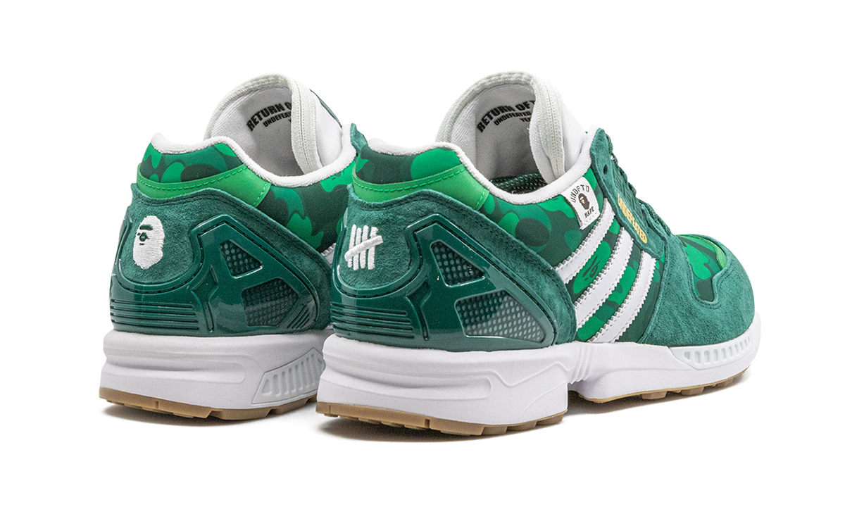 Overkicks - Adidas ZX 8000 Bape Undefeated Green (FY8851) - par completo