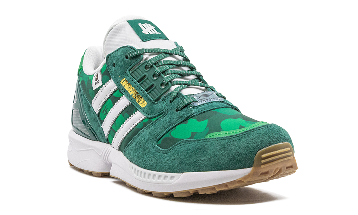 Overkicks - Adidas ZX 8000 Bape Undefeated Green (FY8851) - detalle lateral interior